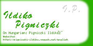 ildiko pigniczki business card